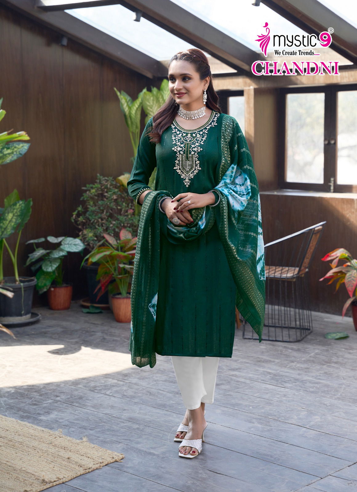 Chandani Vol 1 By Mystic 9 Rayon Kurti With Bottom Dupatta Wholesale Online